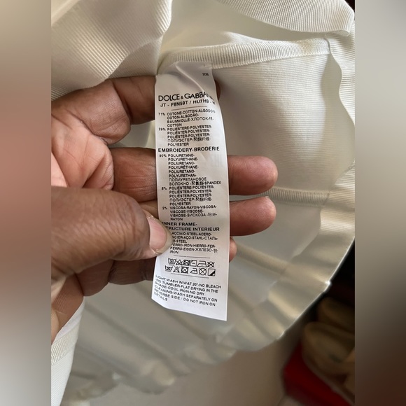 ❌SOLD❌ Dolce & Gabbana White Corset Stretch Cotton Top T-shirt Size 50EU/14US - Picture 13 of 14